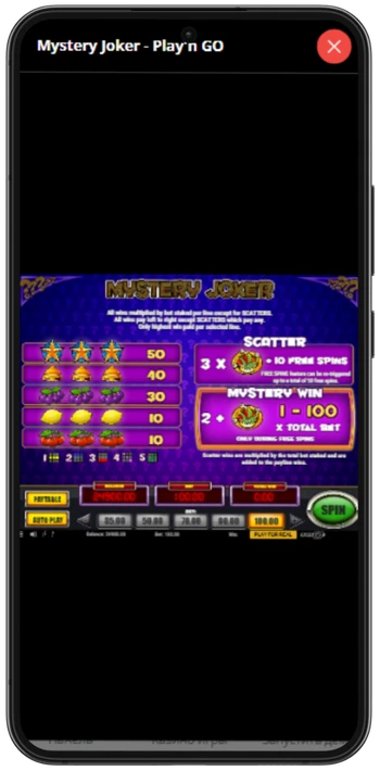 Mystery Joker free spins ronde met resterende spins teller