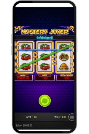 Mystery Joker diagonale wincombinatie met kersen in de demomodus