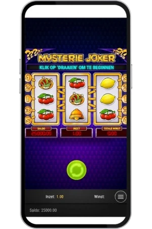 Mystery Joker demo startscherm met saldo aan speelgeld