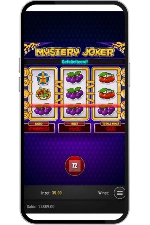 Mystery Joker demo winst van 72 met speelgeld op de winlijn